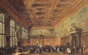 Francesco Guardi rThe Doge Grants an Andience in the Sala del Collegin in the Ducal Palace (mk05) Germany oil painting reproduction